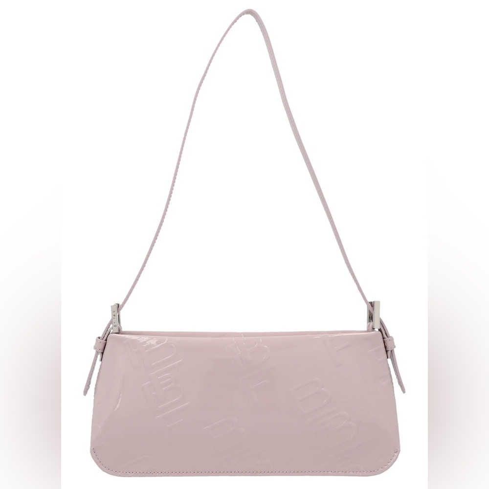 BY FAR Dulce Logo Embossed Patent Leather Bag (Lilac)